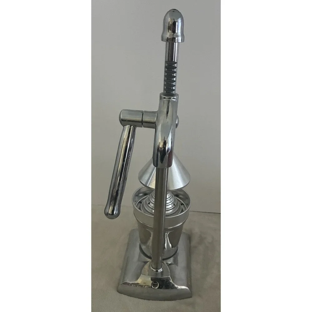 Vintage Commercial Chrome Manual Hand Press Juicer‎ Citrus Heavy Duty